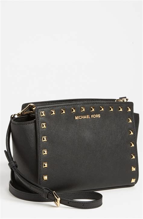 michael kors selma stud price|Selma Medium Saffiano Leather Crossbody Bag .